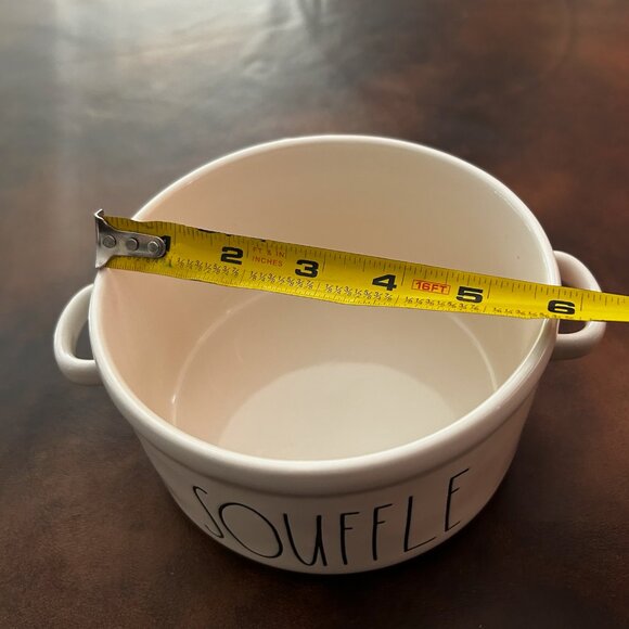 New Rae Dunn By Magenta Ceramic Large Round Souffle Baking Dish - Picture 7 of 8